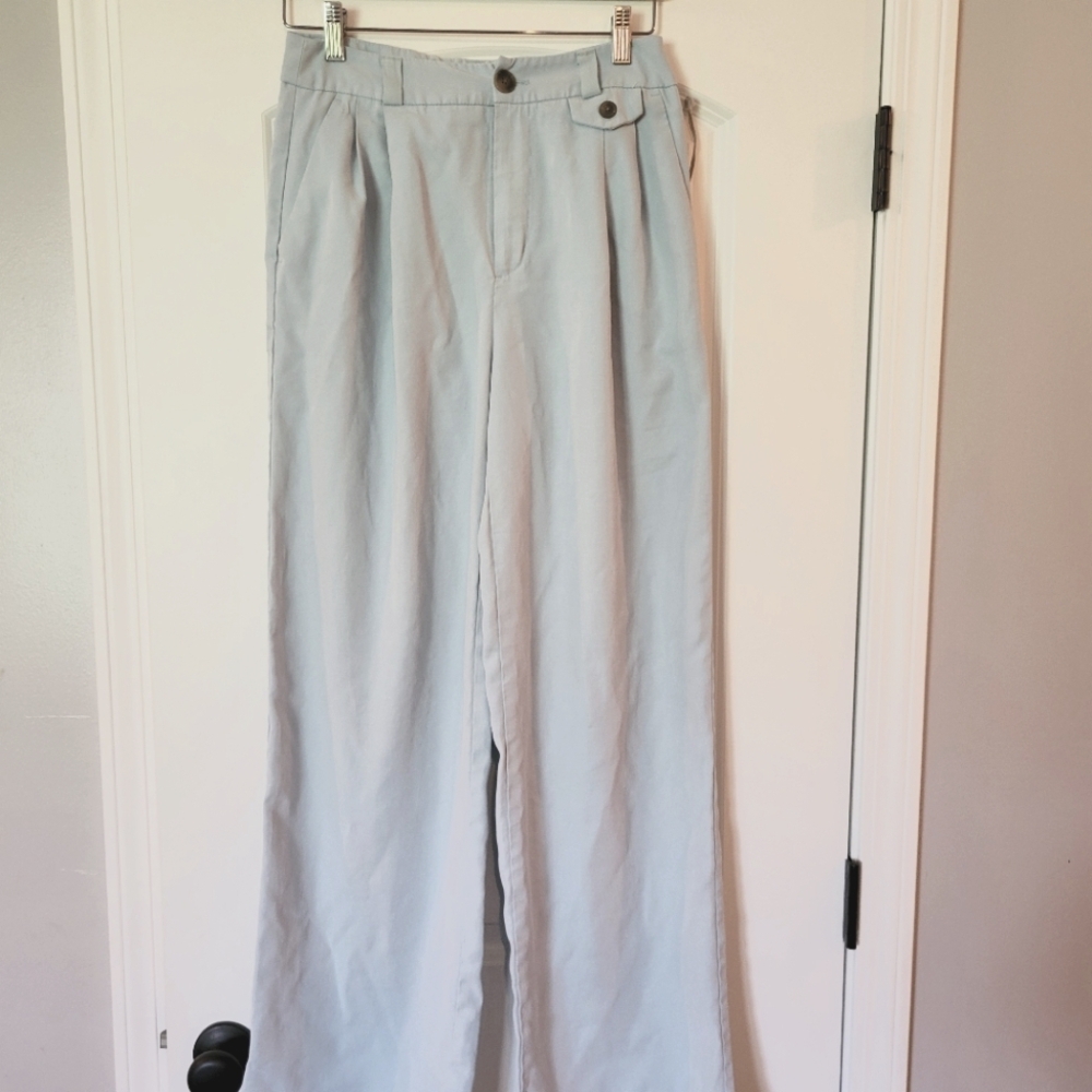 Light Blue Wide-Leg Pants